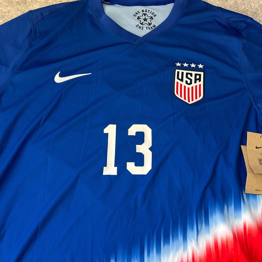United States Womens National Team Jersey Mens XXL Blue Soccer Nike Morgan 13 - Picture 4 of 12